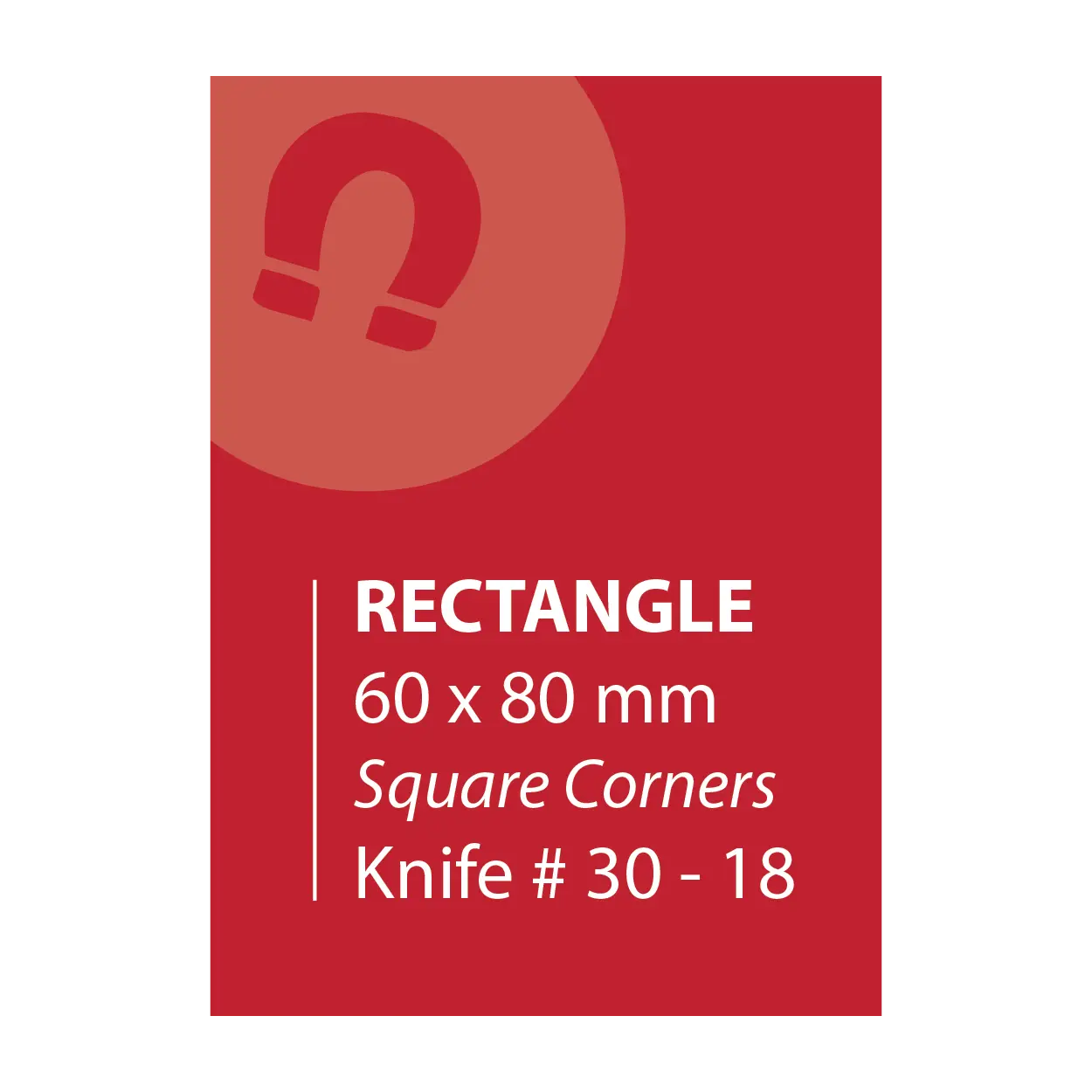 60mm x 80mm Square Corners