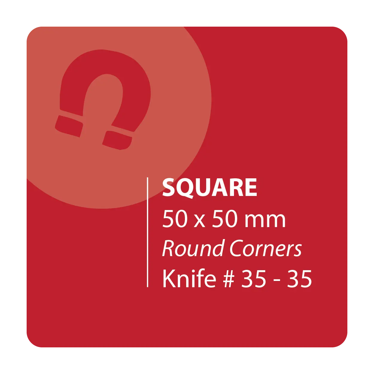 50 x 50 Square Magnets Round Corners
