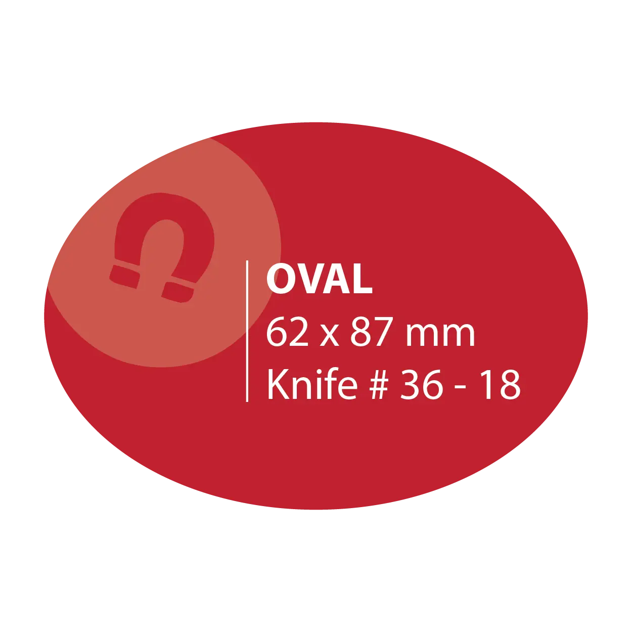 62 x 87 Oval Magnets