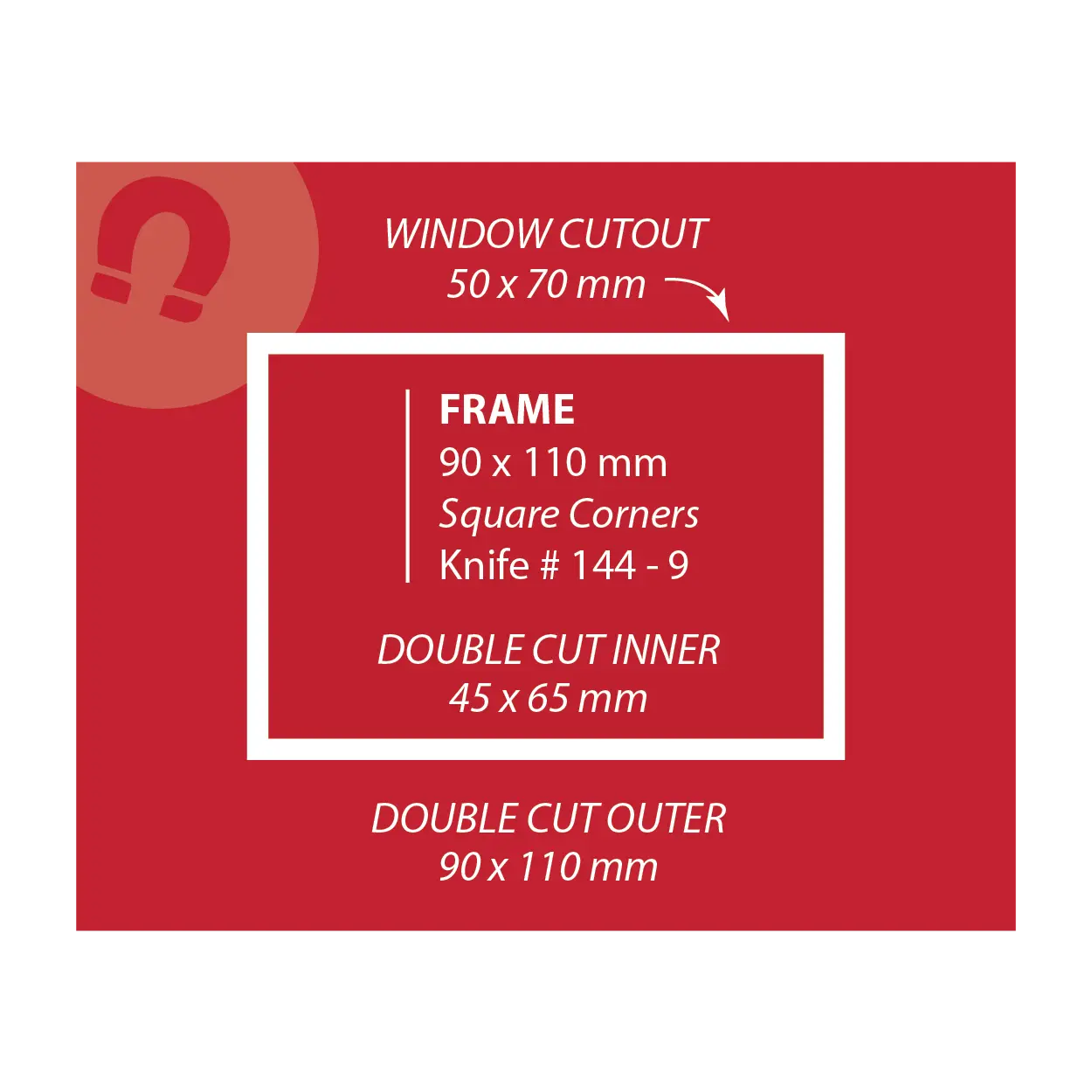 90 x 110 Photo Frame Fridge Magnets