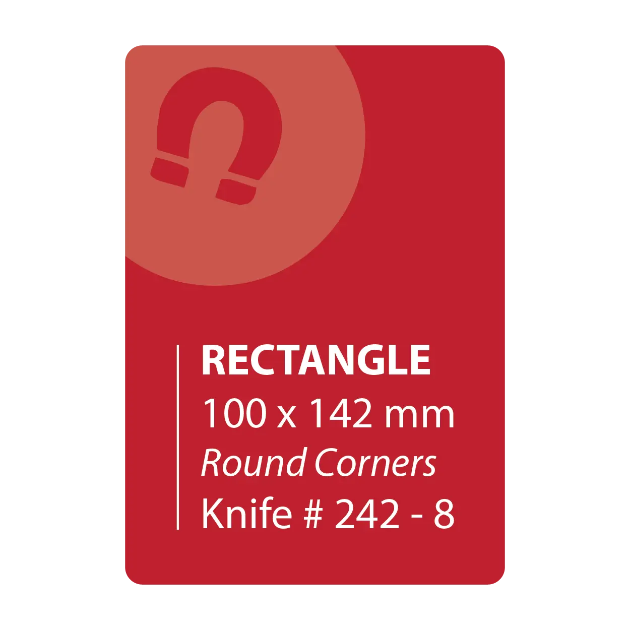 100 x 142 Rectangle Magnets Round Corners