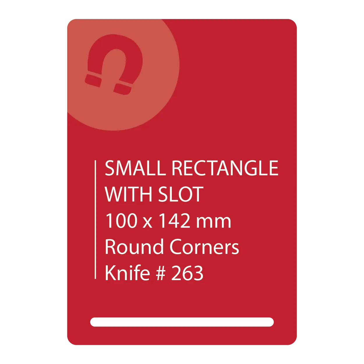 100mm x 142mm Magnet with slot
