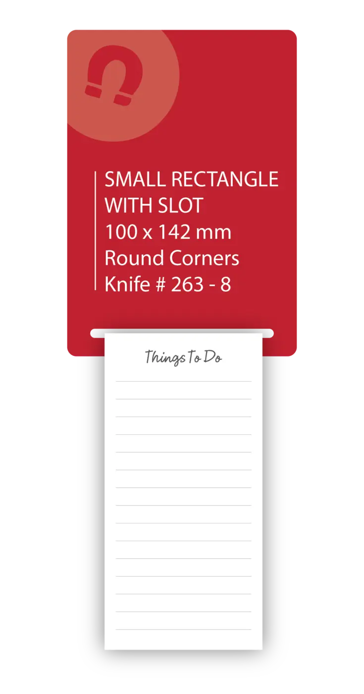 100mm x 142mm Magnet with Generic Notepad