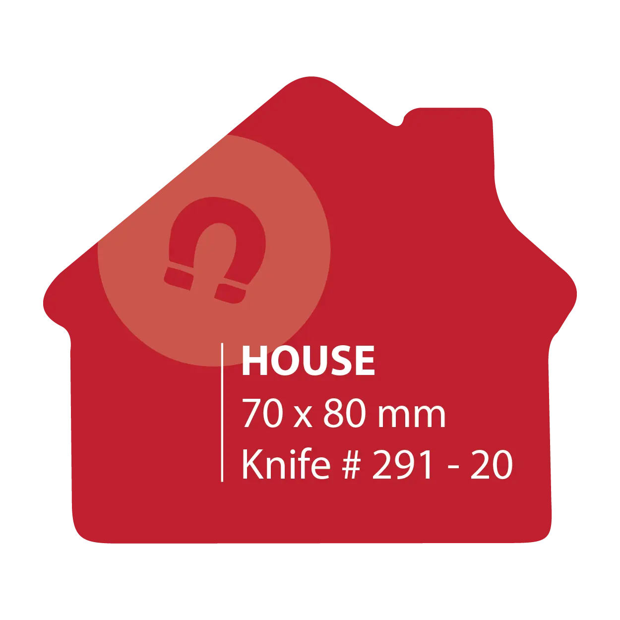 70 x 80 House Shape Fridge Magnets