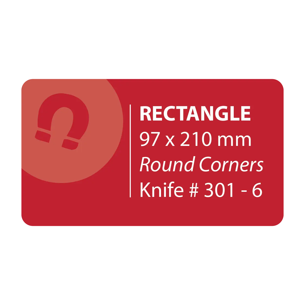 97 x 210 Rectangle Magnets Round Corners