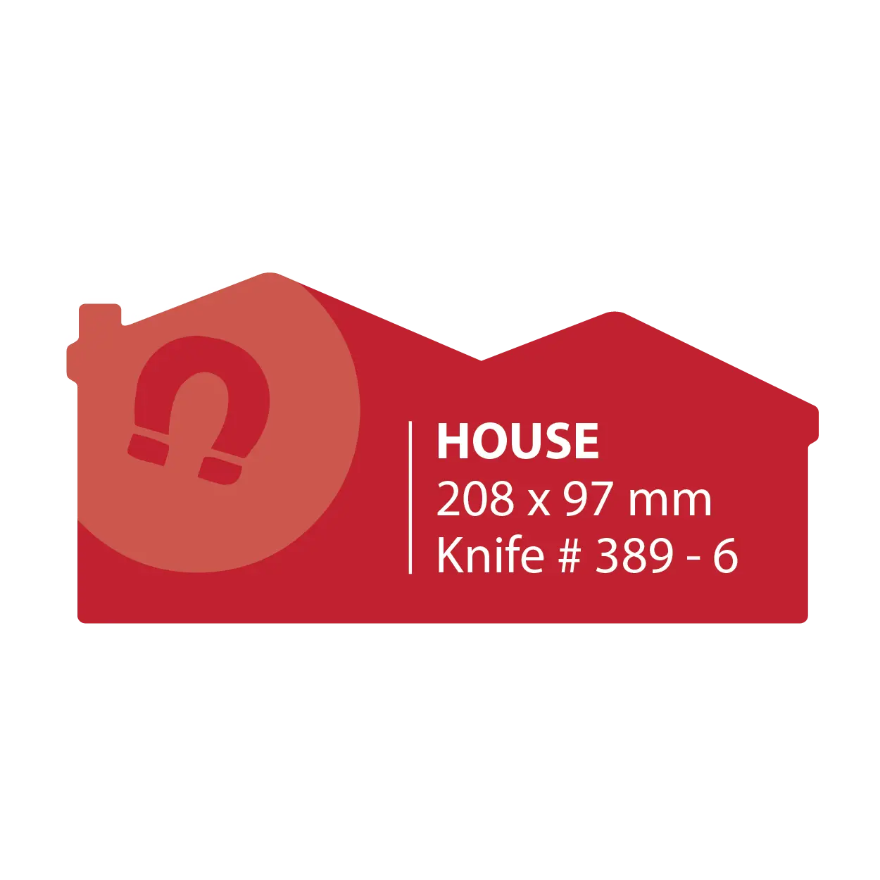 97 x 208 House Shaped Magnet