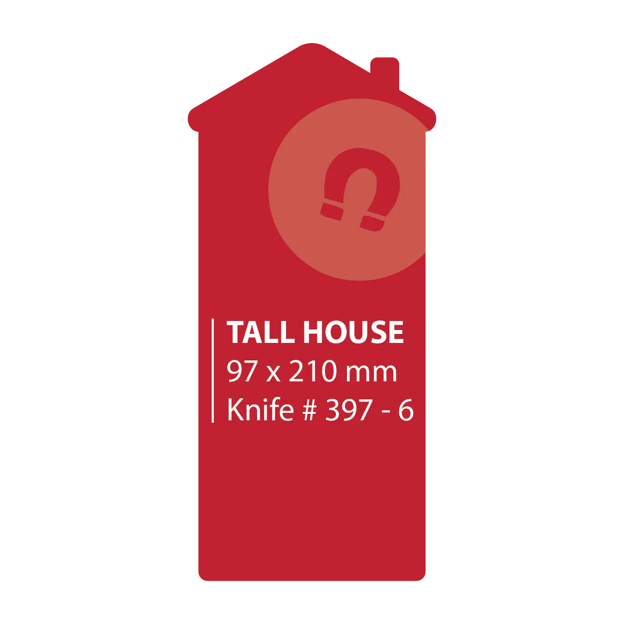 97 x 210 House Shape Fridge Magnets